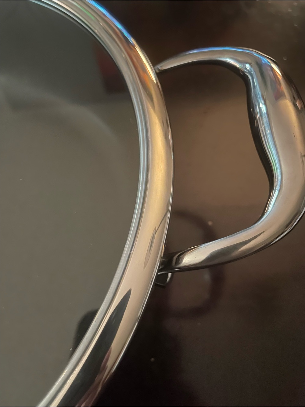Stainless Steel Hammered Covered Casserole Pan - Silver - Picture 3 of 4